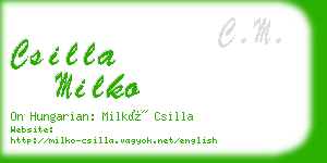 csilla milko business card